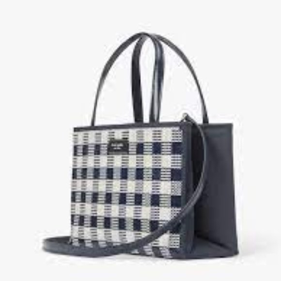 Kate Spade Sam Icon Gingham Sequin Small Tote - Picture 1 of 5